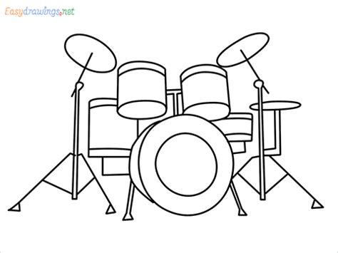 How To Draw A Drum Set Step by Step - [12 Easy Phase]