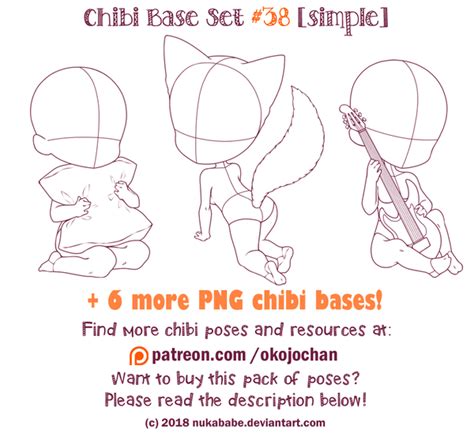 Chibi Pose Reference Simple Chibi Base Set 38 By Nukababe On