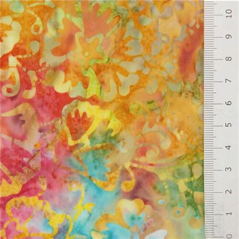 Rainbow Vine And Flower Batik Fabric By Timeless Treasures Modes U