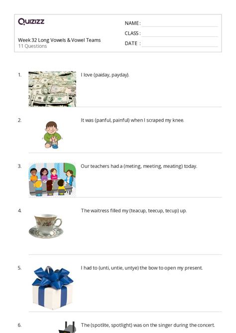 Vowel Teams Worksheets For Rd Grade On Quizizz Free Printable