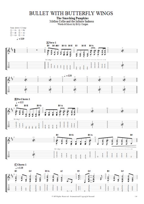 Bullet With Butterfly Wings Tab By The Smashing Pumpkins Guitar Pro