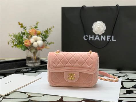 Chanel As1115 Flap Bag Classic Velvet Light Pink Wholesales High