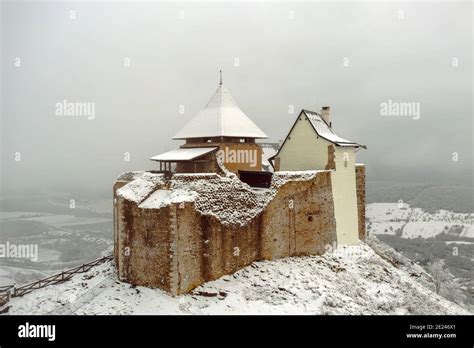 Castle of fuzer Hungary in winter Stock Photo - Alamy