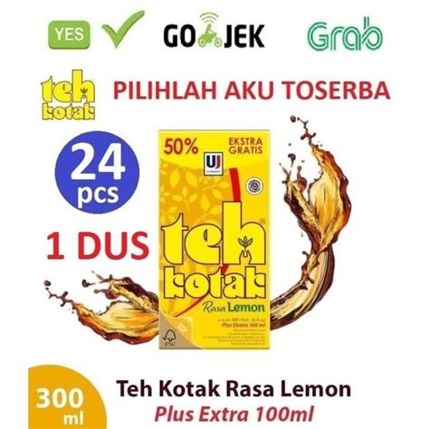 Jual TEH KOTAK ULTRA RASA LEMON 300 Ml HARGA 1 DUS ISI 24 PCS