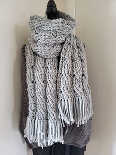 Ravelry Chunky Cable Scarf Pattern By Addicted The Hook