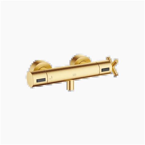 Tara Brushed Durabrass 23kt Gold Shower Faucets Shower Thermostat