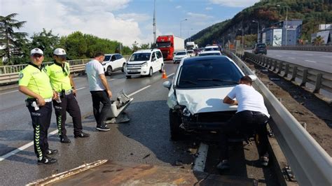 Samsun da zincirleme trafik kazası 3 yaralı