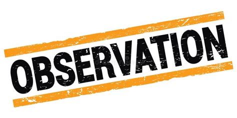 OBSERVATION Text on Black-orange Rectangle Stamp Sign Stock ... 