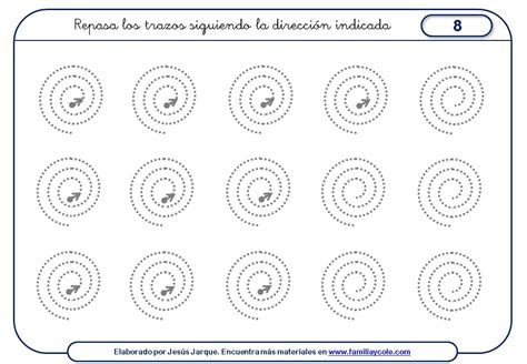 Ejercicios De Grafomotricidad Con Trazos Curvos Familia Y Cole