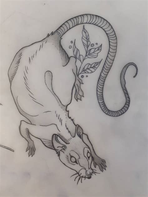 Rat Tattoo Design by cecicaracol on DeviantArt