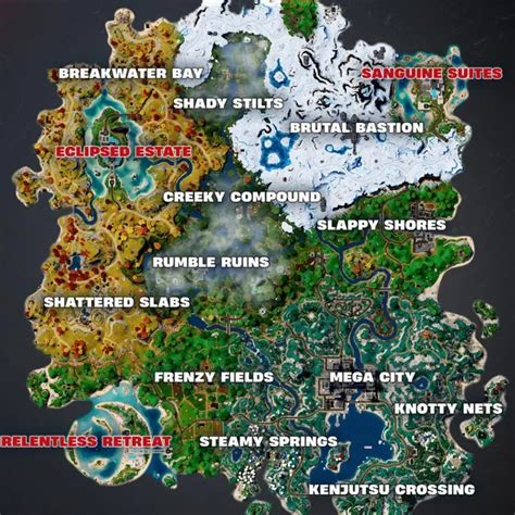 All Fortnite Chapter 4 season 4 map changes