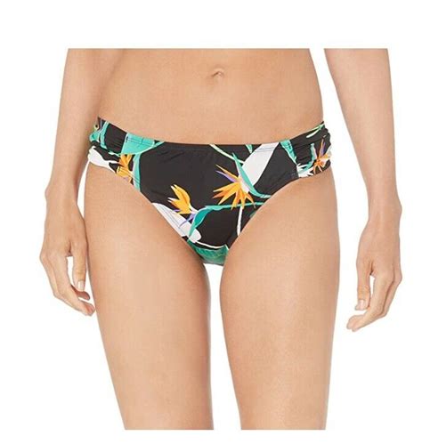 Coastal Blue Women S Swimwear Jungle Print Bikini Bottom Size L