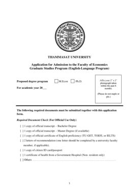 Fillable Online Grad Econ Tu Ac Application Form Grad Econ Grad