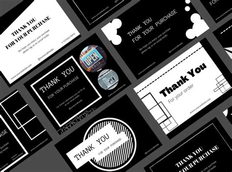 Black and White Thank You Card by Raisya Putri Wardani on Dribbble