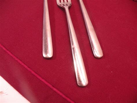 Set Of 3 Hampton Silversmiths Slope Stainless Glossy Dinner Forks 8 EBay