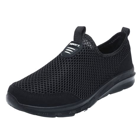 CAICJ98 Mens Slip On Shoes Fashion Mesh Walking Shoes Workout Fitness