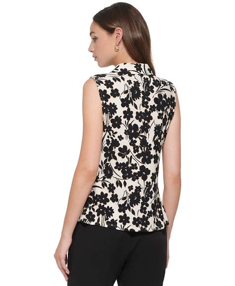 Tommy Hilfiger Womens Sleeveless Floral Print Blouse Macys