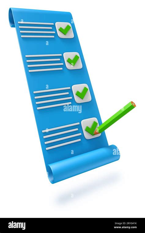 Checklist On Clipboard Paper Stock Photo Alamy