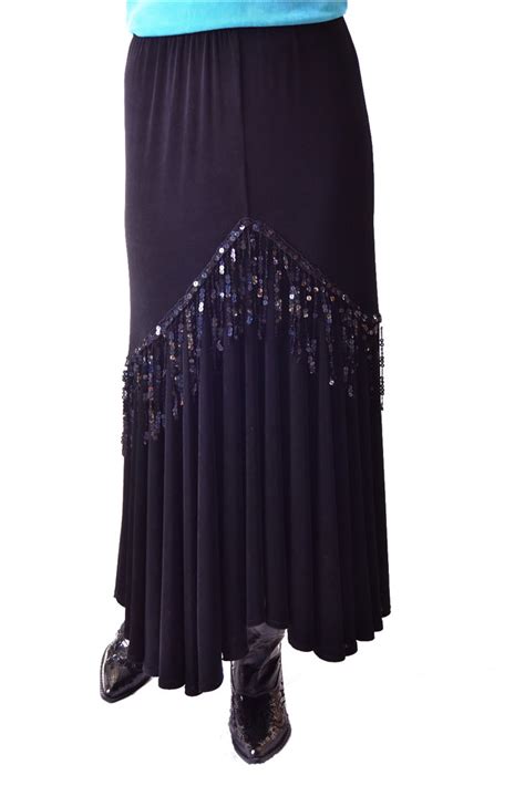 Flounce Sequined Western Skirt 10 Days To Ship Ann N Eve Exclusive