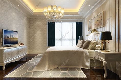 European Style Luxury Warm Bedroom Renderings Template Download On Pngtree