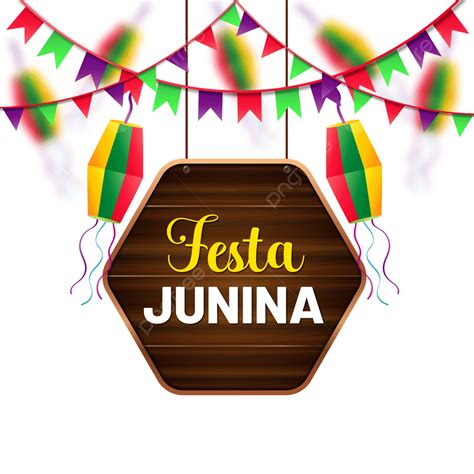 Festa Junina Vector Hd Images Festa Junina Word With Wood Board And