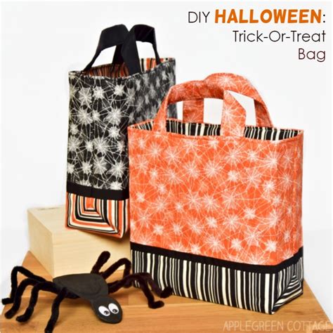 Diy Trick Or Treat Bag To Sew For Halloween - AppleGreen Cottage