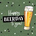 Verjaardagskaart Happy Beerday Bier Stoer Man Kaartje Go