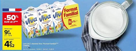 Promo Lait U H T Vitamin Viva Chez Carrefour