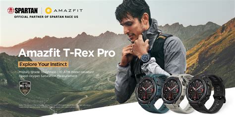 Amazfit T Rex Pro Rugged Smartwatch With 100m Water Resistance And 18