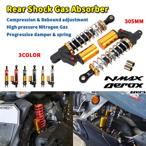 PMShop Nmax V2 V2 1 Aerox V1 V2 Rear Shock Gas Absorber W Baso