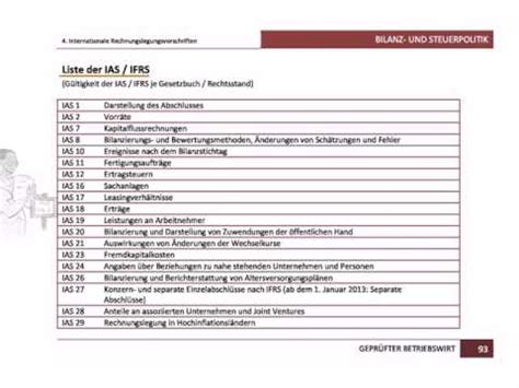 Gepr Fter Betriebswirt Ihk Bilanz Und Steuerpolitik Ifrs Liste Avi