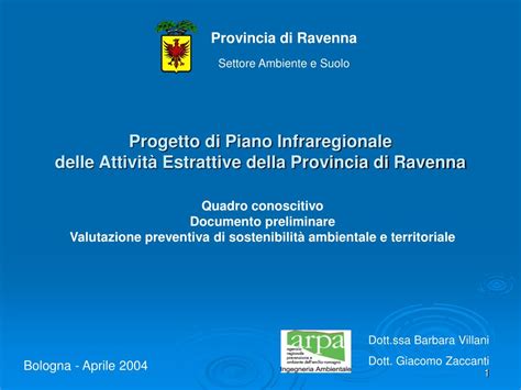 Ppt Progetto Di Piano Infraregionale Delle Attivit Estrattive Della