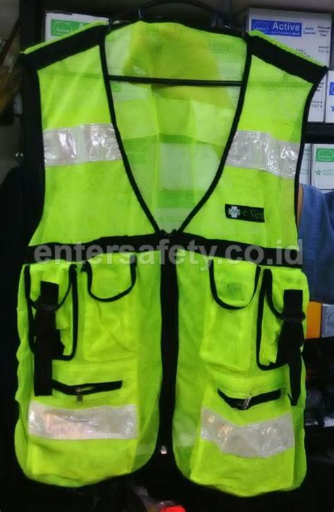 Rompi Safety Jaring Kantong Hijau Merk Safe T