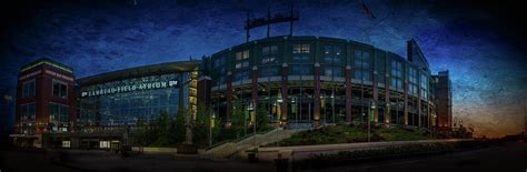 Panoramic Night Lambeau Field Photograph by Joel Witmeyer