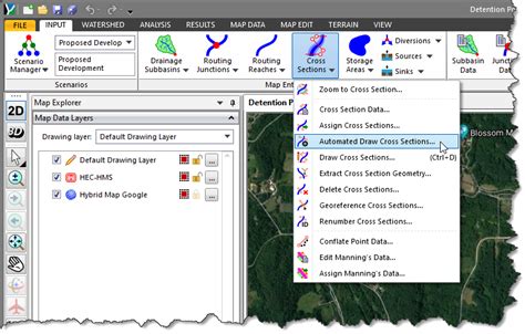 Automated Draw Cross Sections Command Hec Hms