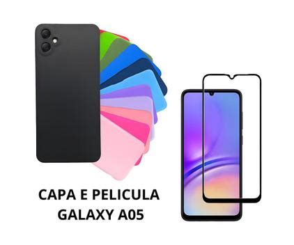 Capa De Silicone Aveludado Colorida E Pelicula 3D 9D Compativel A05