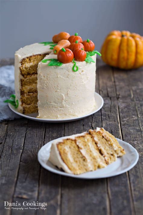 Pumpkin Layer Cake With Mascarpone Frosting Dani S Cookings