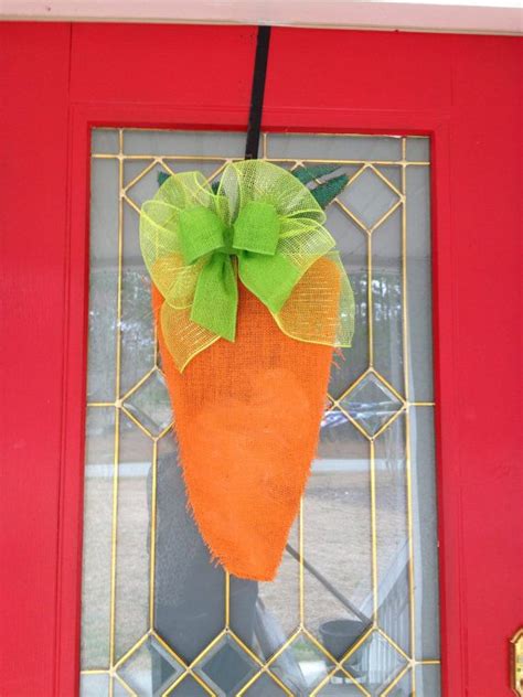 Burlap Carrot Door Hanger By Chicnsassydesigns On Etsy Burlap