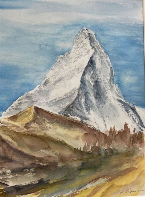 Aquarell Das Matterhorn Maria Fischer Walpen Id Kaufen Auf