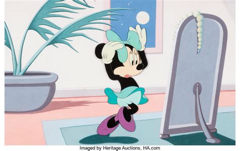 Mickey's Surprise Party Minnie Mouse Production Cel (Walt Disney, | Lot ...