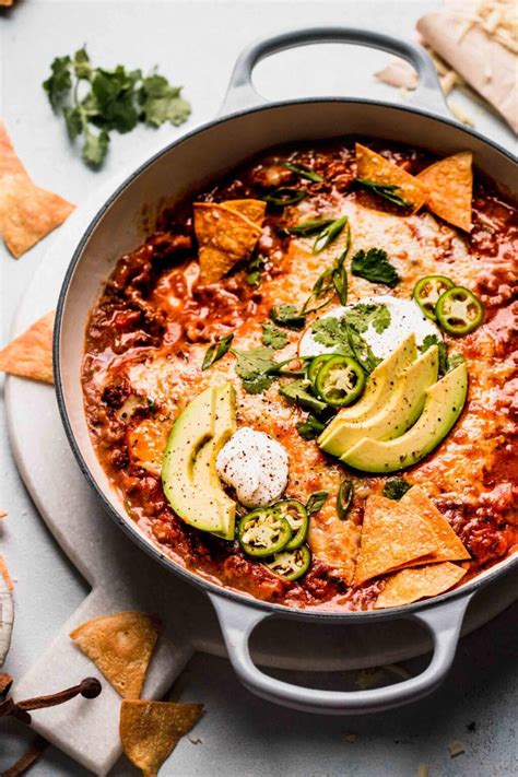 Cheesy Enchilada Dip Recipe With Ground Beef