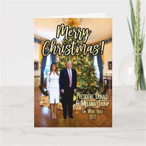 Melania & President Donald Trump Christmas Card | Zazzle.com