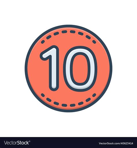 Ten Royalty Free Vector Image - VectorStock