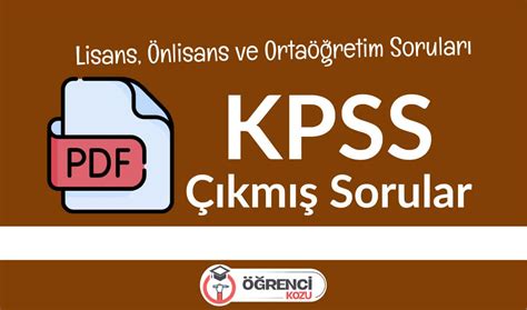 Kpss Km Sorular Kitab Pdf Renci Kozu