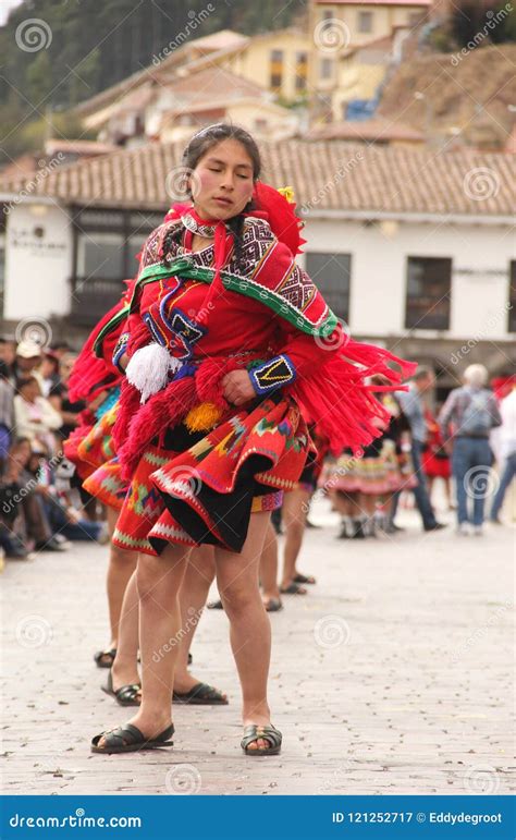 Peruvian Woman In Traditional Dress Editorial Photography Image Of