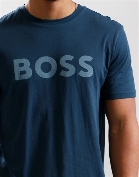 Boss Thinking 1 T Shirt Open Green Terraces Menswear