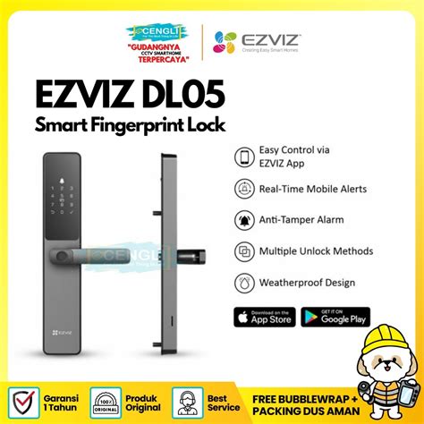 Jual Ezviz Dl Smart Home Security Fingerprint Door Handle Lock