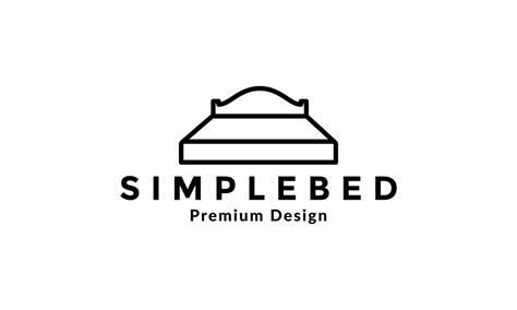 Premium Vector Simple Home Furniture Mattress Lines Minimalist Logo