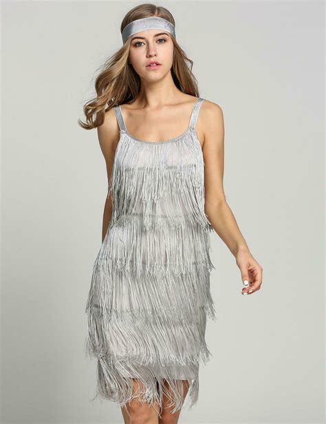 Women 1920s Sequin Tassel Fringe Great Gatsby Cocktail Party Dance