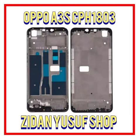 Jual FRAME BEZZEL BAZEL TULANG DUDUKAN LCD OPPO A3S CPH1803 ORIGINAL